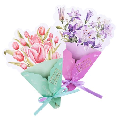 cartone Greeting Card, Bouquet, Stampa, diversi modelli per la scelta & con motivo floreale & tono di oro, Venduto da PC