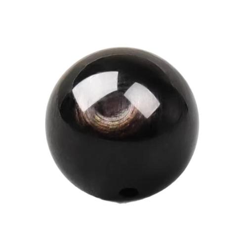 Gemstone Jewelry Beads Golden Luck Stone Round DIY Sold By PC