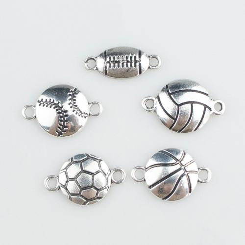 Zinklegering Connector, Zinc Alloy, silver plated, DIY & verschillende stijlen voor de keuze & 1/1 lus & zwart maken, meer kleuren voor de keuze, Verkocht door PC