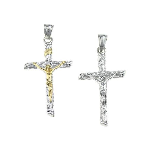 Nerezová ocel Cross Přívěsky, 304 Stainless Steel, Kříž Cross, DIY, více barev na výběr, 22x41x5mm, Otvor:Cca 3x6mm, Prodáno By PC