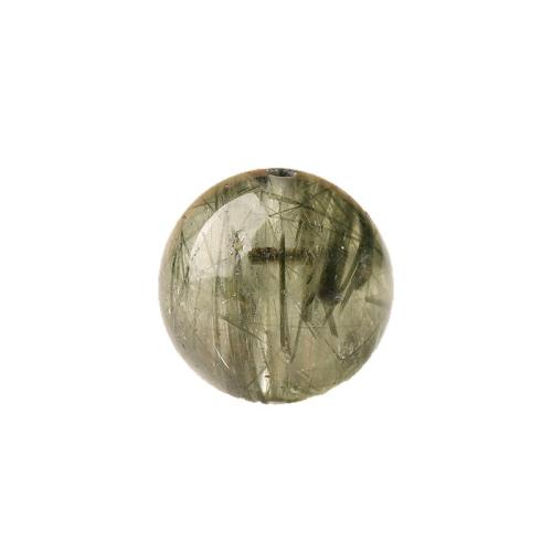 Natural Quartz Jewelry Beads Rutilated Quartz Round DIY green Sold By PC