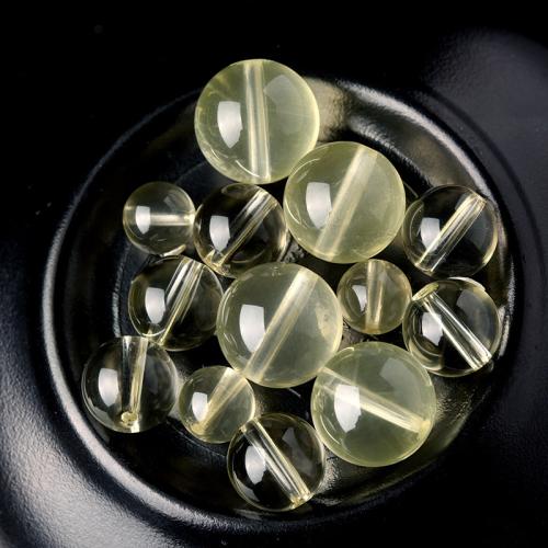Natural Quartz Jewelry Beads Lemon Quartz Round DIY Sold By PC