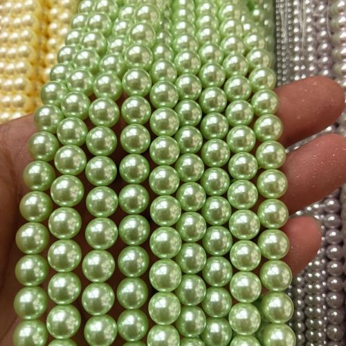 Staklo Pearl perle, Krug, pozlaćen, možete DIY & različite veličine za izbor, više boja za izbor, Prodano By Strand