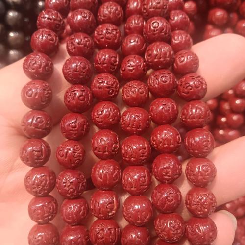 Grânulos de cinábrio, Laca esculpida, Roda, DIY & tamanho diferente para a escolha, vendido por Strand