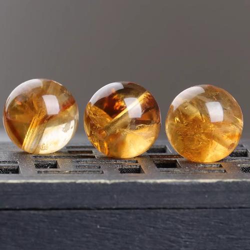 Natural Citrine Beads Round polished DIY Sold By PC