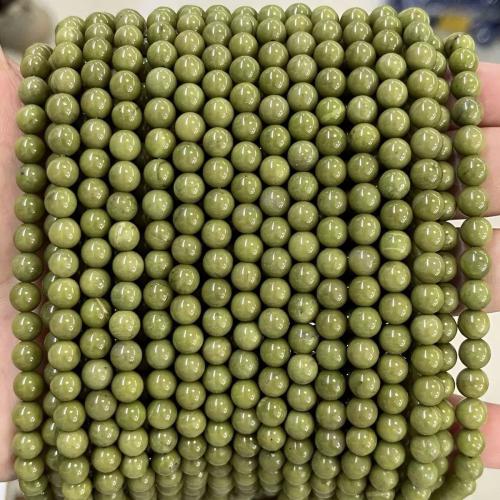 Agat perler, Runde, poleret, du kan DIY & forskellig størrelse for valg, grøn, Solgt af Strand