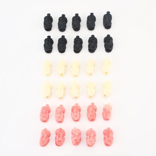 Perles en corail naturel, bête sauvage Fabuleuse, DIY, plus de couleurs à choisir, 18x10x10mm, Vendu par PC