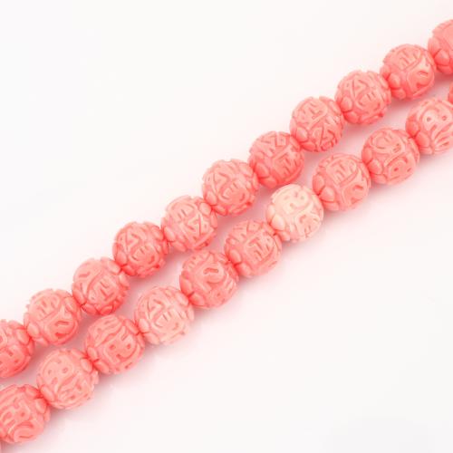 Sea Bamboo Coral Beads Dyed Bamboo Coral Round DIY pink Sold By Strand