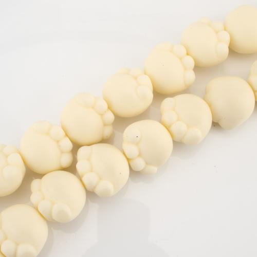 Sea Bamboo Coral Beads Dyed Bamboo Coral Claw DIY beige Sold By Strand
