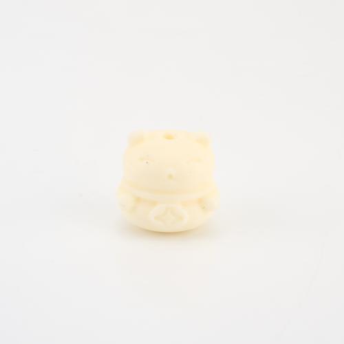 Sea Bamboo Coral Beads Dyed Bamboo Coral Fortune Cat DIY yellow Sold By PC