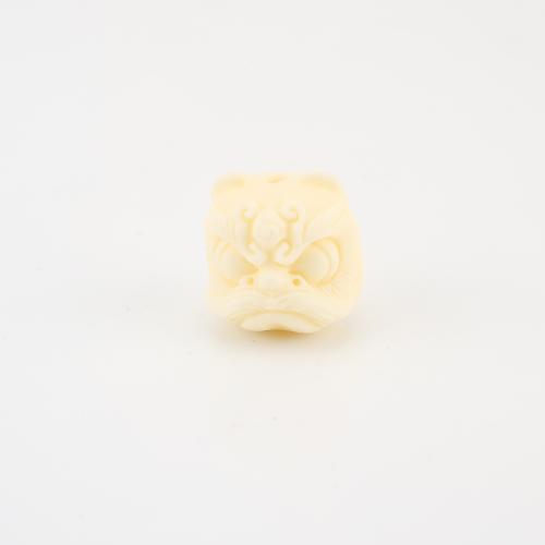 Perles en corail naturel, lion, DIY, Jaune, 16x16x16mm, Vendu par PC
