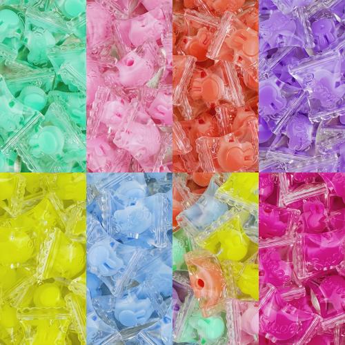 Bead in Bead Acrylic Beads Candy DIY Approx 3mm Sold By Bag