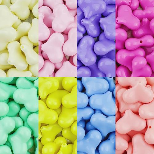 Pevné Barva Akrylové korálky, Akryl, Srdce, DIY, více barev na výběr, 22x8mm, Otvor:Cca 2mm, 20PC/Bag, Prodáno By Bag