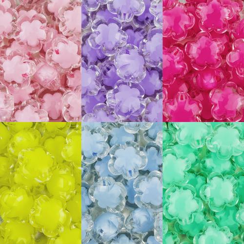 Perlen in Perlen Acrylperlen, Acryl, Blume, DIY & transparent, keine, 17x10mm, Bohrung:ca. 2.5mm, 10PCs/Tasche, verkauft von Tasche