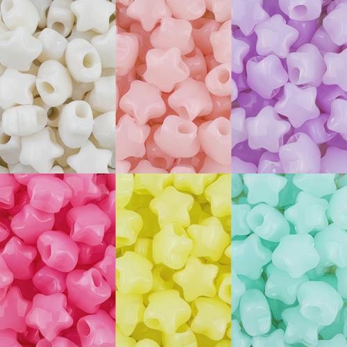 Jelly Style Akrylové korálky, Akryl, Hvězda, DIY & želé styl, více barev na výběr, 14x9mm, Otvor:Cca 4mm, 30PC/Bag, Prodáno By Bag