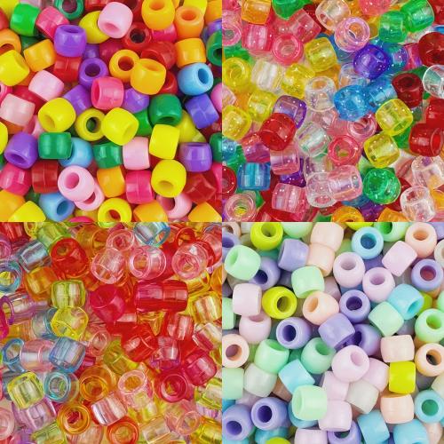 Mixed Acrylic Beads barrel DIY Approx 4mm Sold By Bag