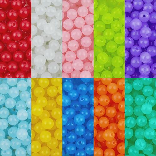 Jelly Style Akrylové korálky, Akryl, Kolo, DIY & různé velikosti pro výběr & želé styl, více barev na výběr, Prodáno By Bag
