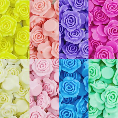 Grânulos acrílicos de cor sólida, acrilico, Rose, DIY, Mais cores pare escolha, 20x9mm, Buraco:Aprox 2mm, 10PCs/Bag, vendido por Bag