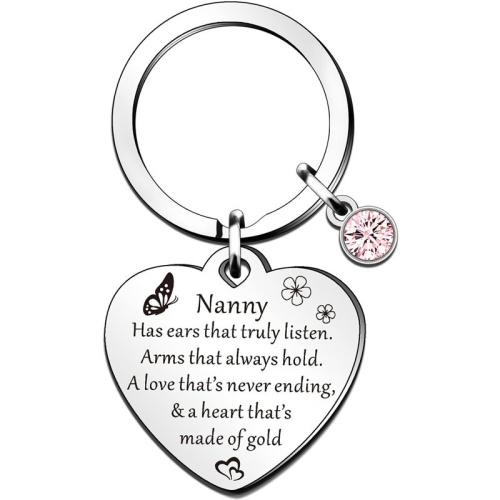 304 Stainless Steel Key Clasp Heart Mother Day Jewelry & for woman original color Sold By PC