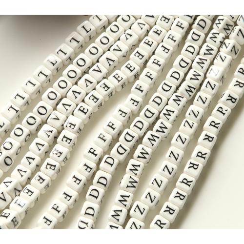 PorseleinJuwelen Beads, Porselein, Plein, het drukken, DIY & verschillende ontwerpen voor de keuze, wit en zwart, 8mm, Verkocht door PC