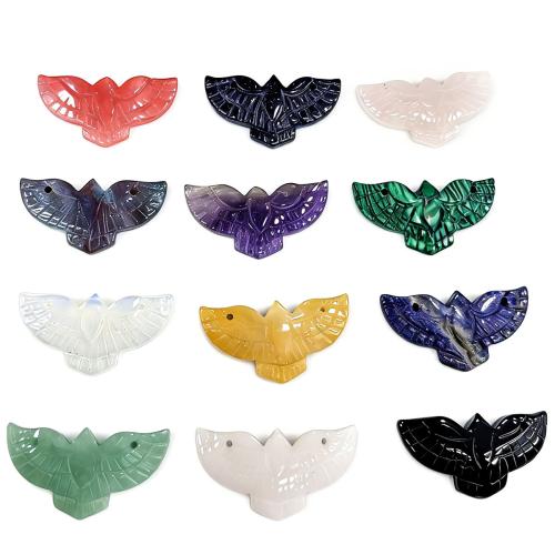 Edelstein Anhänger Schmuck, Adler, poliert, DIY & verschiedenen Materialien für die Wahl, 50x27x7mm, Bohrung:ca. 3mm, verkauft von PC
