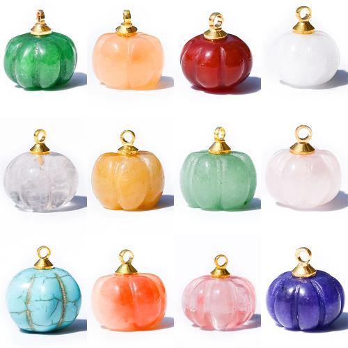 Pendants Gemstone Jewelry, Pumpkin, Snoite, DIY & ábhair éagsúla do rogha, 14mm, Díolta De réir PC