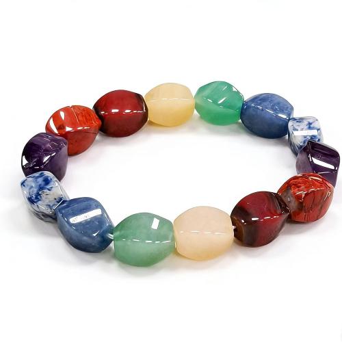 Piedras preciosas Pulsera, con Hilo elástico, hecho a mano, enviado al azar & elástico & para mujer, 10x14mm, longitud aproximado 7 Inch, Vendido por UD