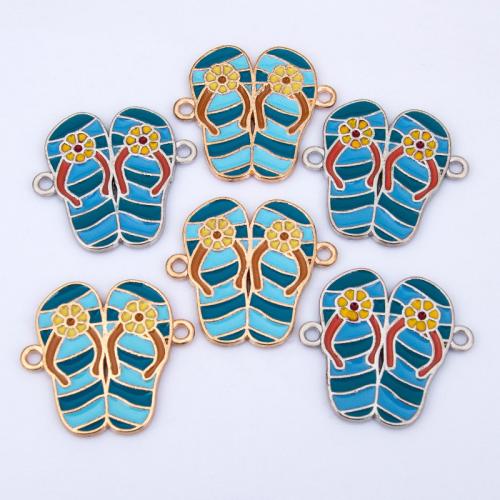 Conector de liga de zinco animal, Chinelo, banhado, DIY & esmalte & laço de 1/1, Mais cores pare escolha, 25x23mm, vendido por PC