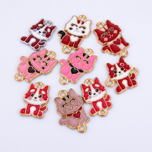 Animal zinek konektor, á, DIY & různé styly pro výběr & smalt & 1/1 smyčka, více barev na výběr, Prodáno By PC