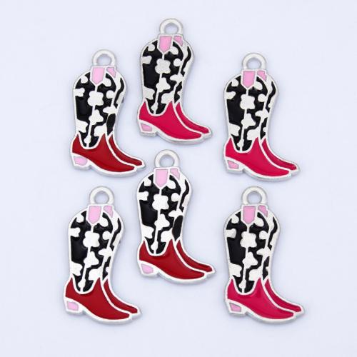 Zinc Alloy Enamel Pendants Shoes plated DIY Sold By PC