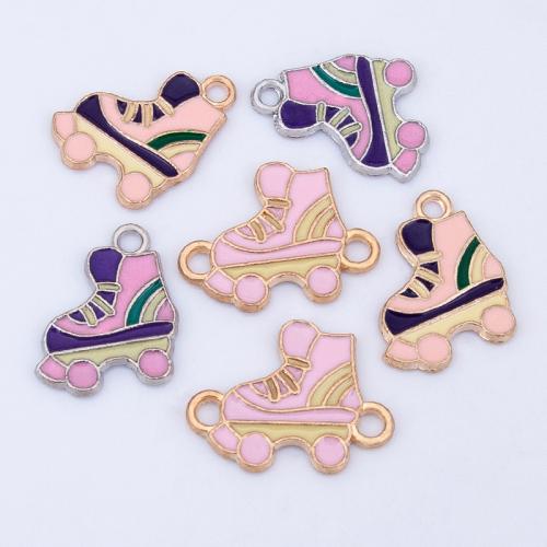 Zinc Alloy Enamel Pendants Shoes plated DIY Sold By PC