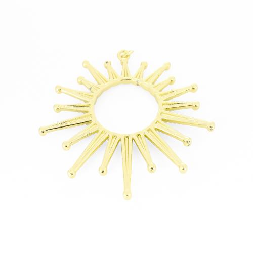 Brass Jewelry Pendants Sun gold color plated DIY & hollow Sold By PC
