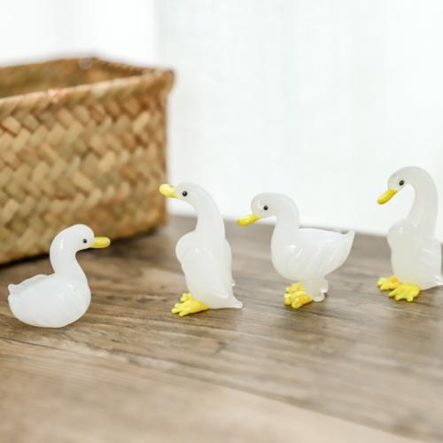Glass Decoration Duck polished drawbench white Sold By PC