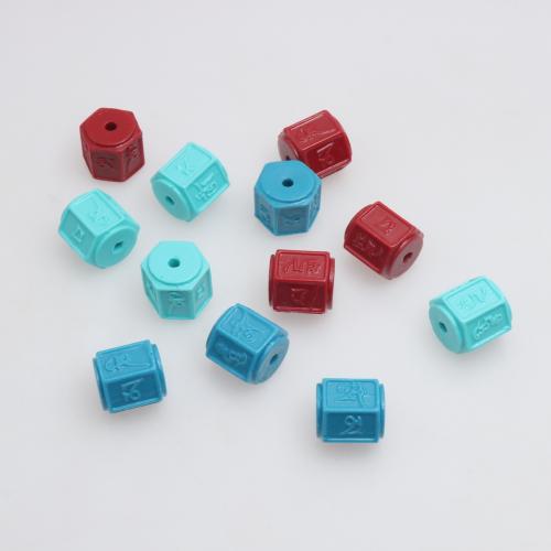 Resin Jewelry Beads Geometrical Pattern injection moulding DIY Sold By Bag