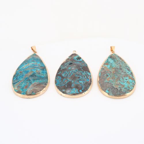 Pendants Gemstone Jewelry, Aigéan Jasper, Teardrop, DIY, dathanna níos mó le haghaidh rogha, 67x36x8mm, Díolta De réir PC
