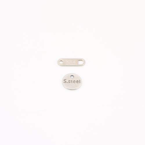 Rustfrit stål Tag Charm, 304 rustfrit stål, du kan DIY & forskellige stilarter for valg, oprindelige farve, Solgt af PC