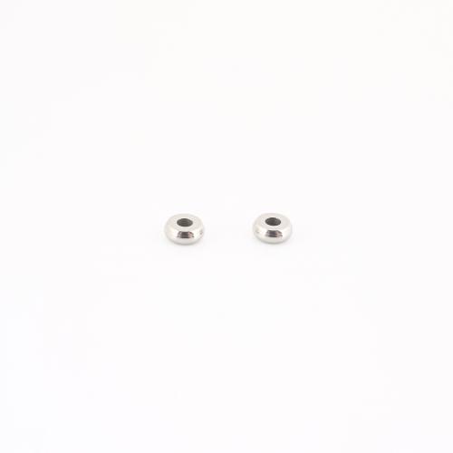 Stainless Steel Spacer Kralen, 304 roestvrij staal, DIY, oorspronkelijke kleur, 6x6x2mm, Verkocht door PC