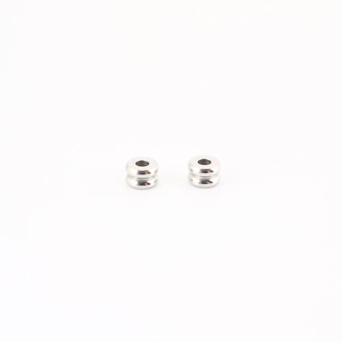 Stainless Steel Spacer Kralen, 304 roestvrij staal, DIY, oorspronkelijke kleur, 4x4x6mm, Verkocht door PC