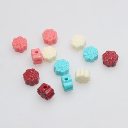 Resin Jewelry Beads Flower injection moulding DIY 10mm Sold By Bag