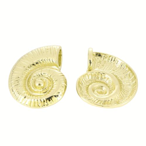 Brass Jewelry Beads Conch gold color plated DIY Sold By PC