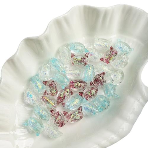 Coirníní Gloine Faisean, Cat, DIY, dathanna níos mó le haghaidh rogha, 15x13mm, Poll:Thart 2mm, Díolta De réir PC