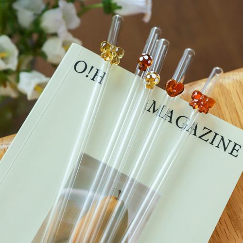 High Boron Silicon Glass Drinking Straw transparent Sold By PC