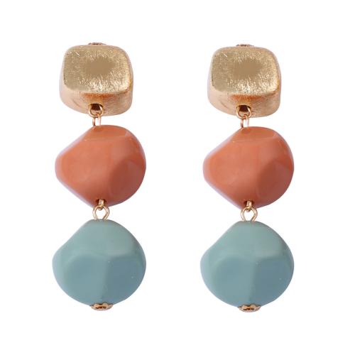 Zinc Alloy Drop Earrings with Plastic fashion jewelry & for woman multi-colored Sold By Pair