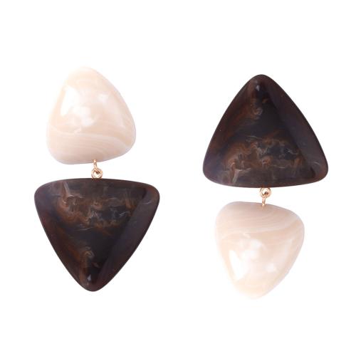 أقراط غير المتماثلة, الراتنج, مجوهرات الموضة & للمرأة, متعددة الألوان, 38x73mm, تباع بواسطة زوج