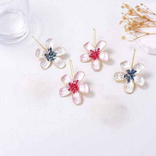 Zinc Alloy Drop Earrings plated fashion jewelry & for woman Sold By Pair