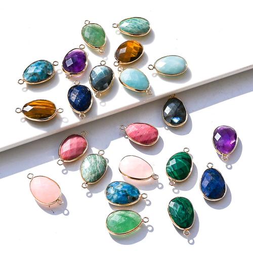Gemstone Pendants Jewelry with Zinc Alloy Teardrop DIY & faceted Sold By PC