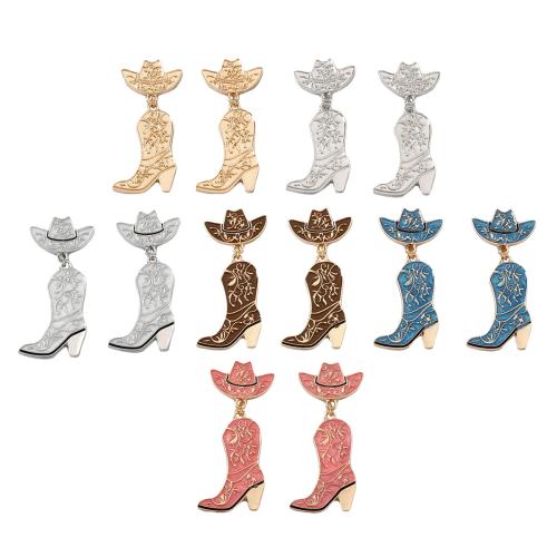 Orecchini in lega di zinco, lega in zinco, placcato, gioielli di moda & per la donna & smalto, nessuno, 24x51mm, Venduto da coppia