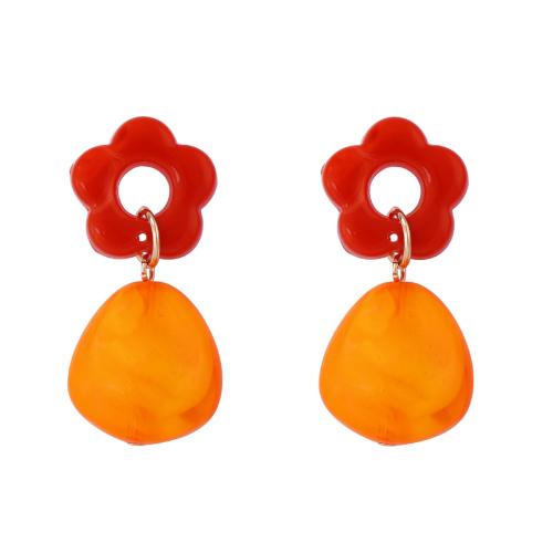 Gioielli orecchini, plastica, placcato, gioielli di moda & per la donna, multi-colore, 19x43mm, Venduto da coppia