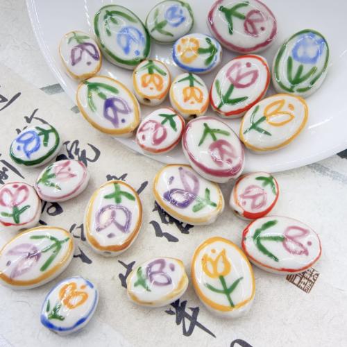 Porcelánové šperky Korálky, Porcelán, ruční kresba, DIY & různé styly pro výběr, 100PC/Bag, Prodáno By Bag