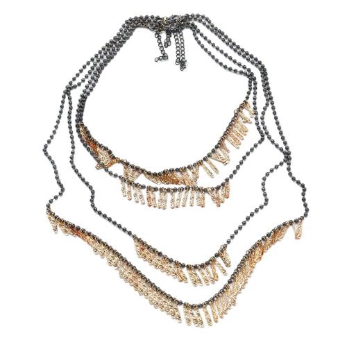 Mode Multi laag ketting, Zinc Alloy, plated, mode sieraden & 4-laags & voor vrouw, Verkocht door Strand